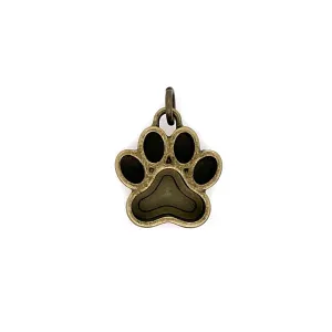 Ox Brass Paw Deep Closed Bezel Charm