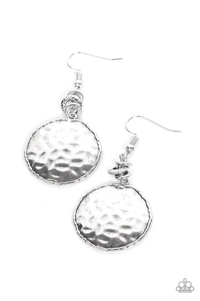 Paparazzi Earring ~ Prehistoric Perfection - Silver