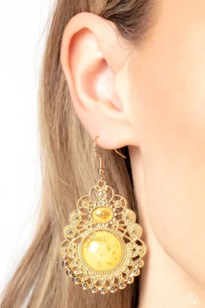 Paparazzi Earring ~ Welcoming Whimsy - Yellow