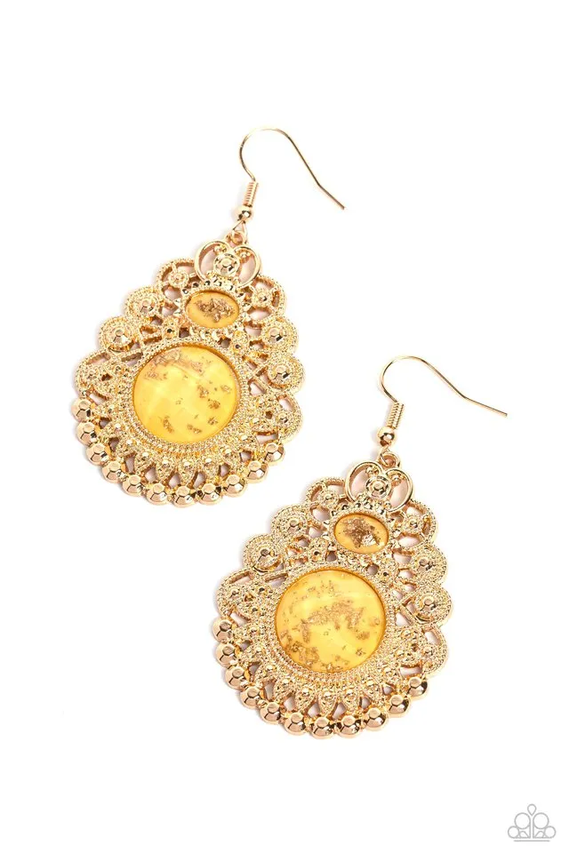 Paparazzi Earring ~ Welcoming Whimsy - Yellow