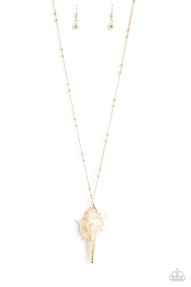 Paparazzi Necklace ~ Sea CONCH - Gold