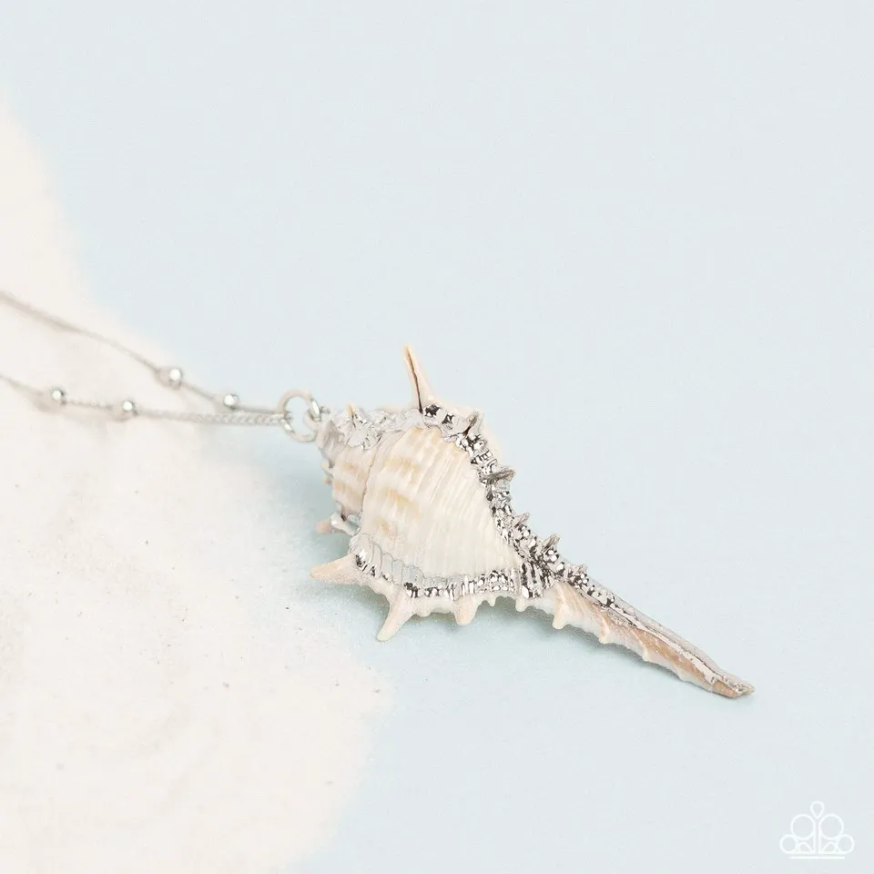 Paparazzi Necklace ~ Sea CONCH - White