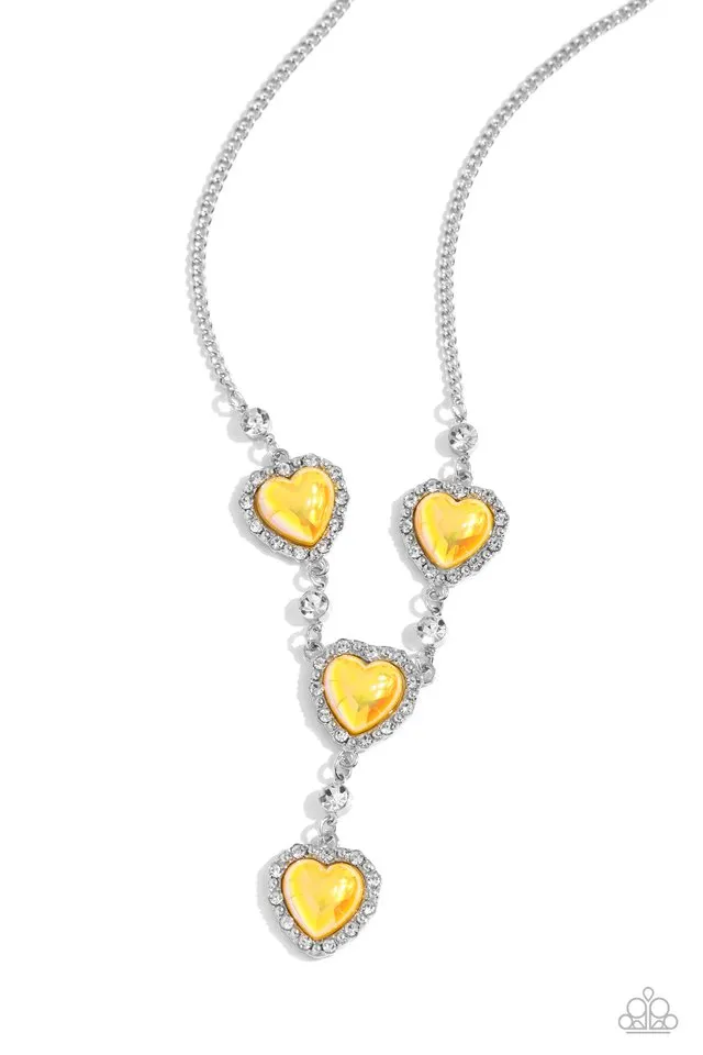 Paparazzi Necklace ~ Stuck On You - Yellow