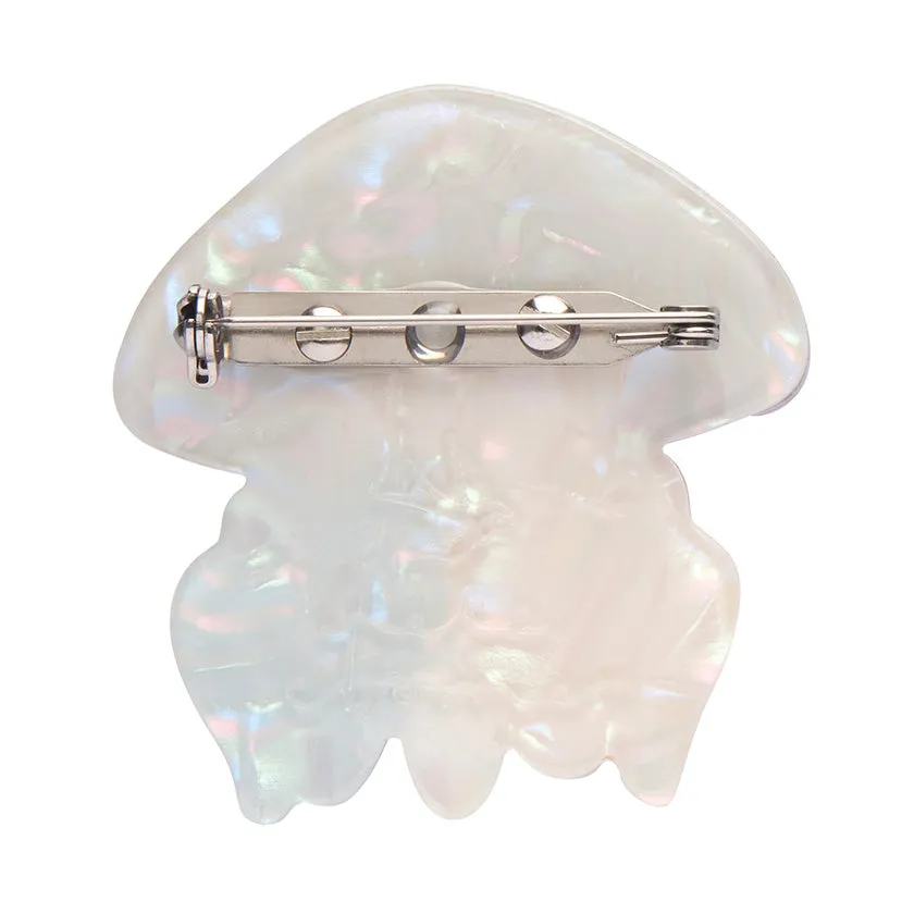 Pete Cromer The Whimsical White Spotted Jellyfish Brooch