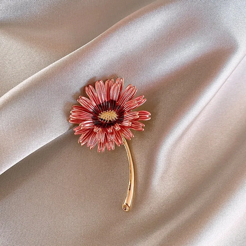 Pink Daisy Brooch