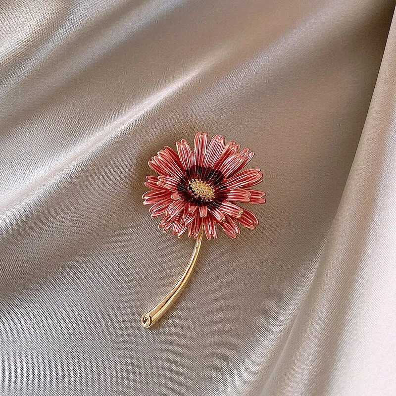 Pink Daisy Brooch