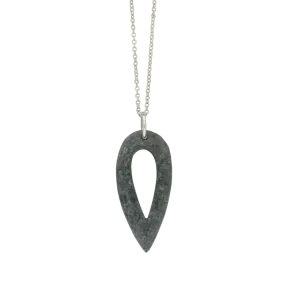 Preseli Bluestone Necklace Open Pear Silver