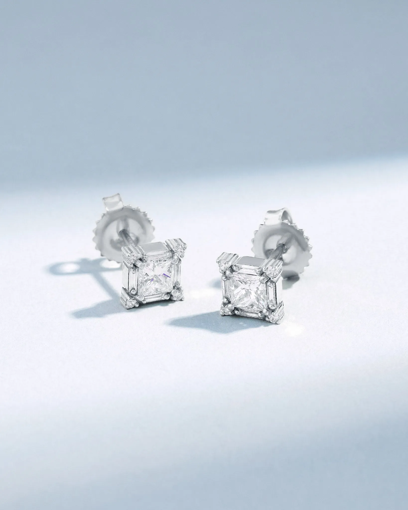 Princess Midi Diamond Studs