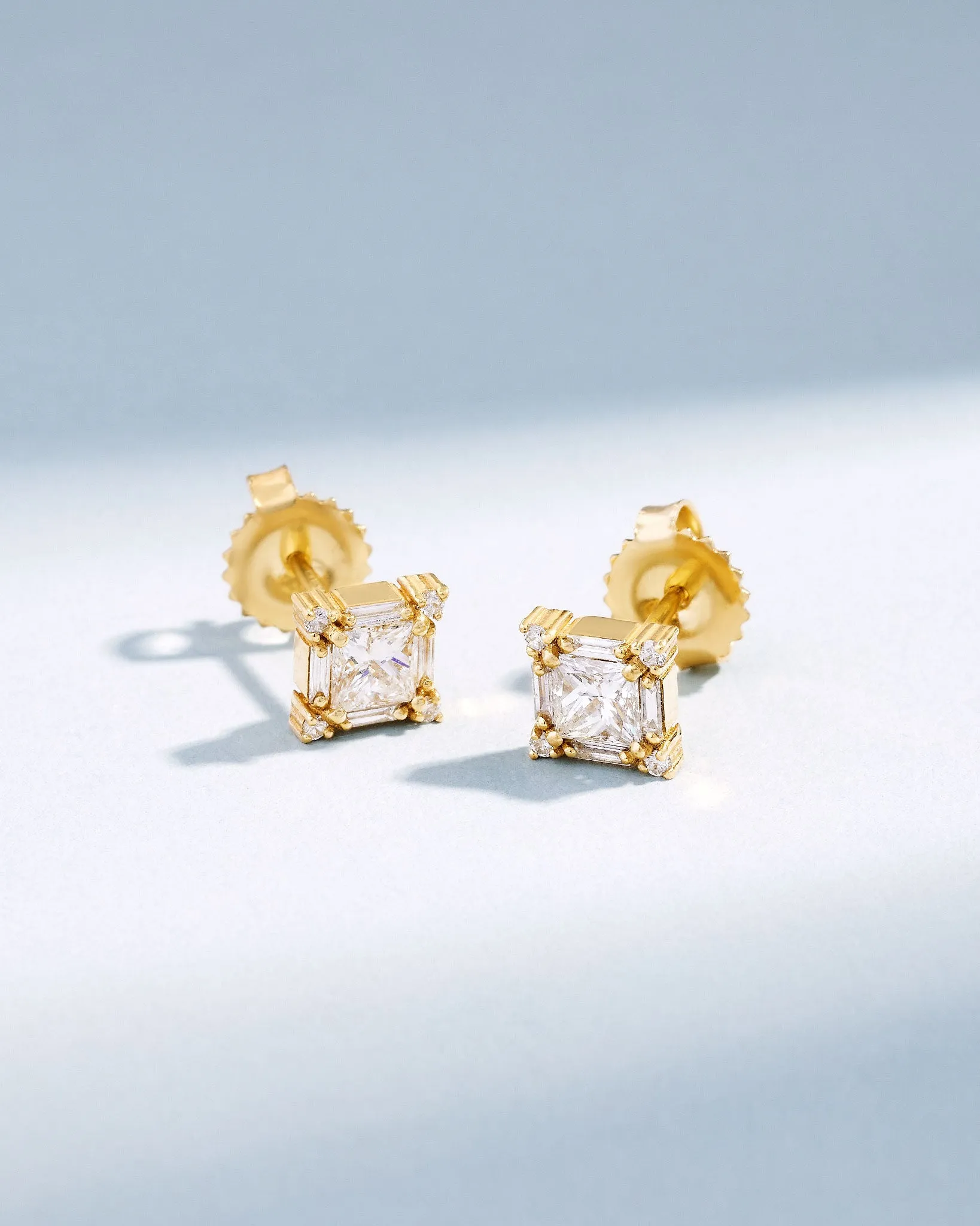 Princess Midi Diamond Studs