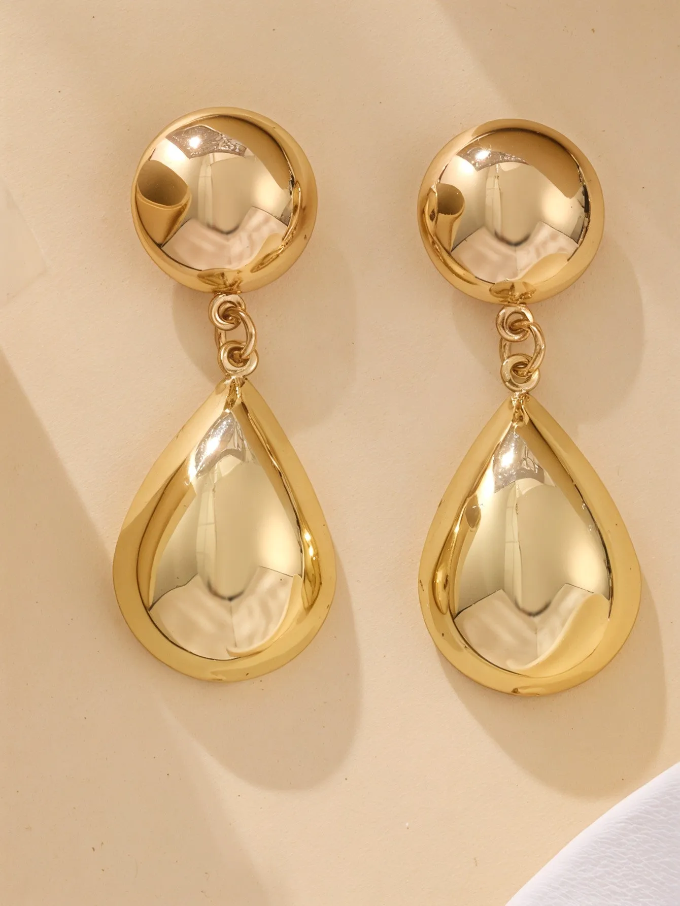 Puffy Teardrop Dome Earrings