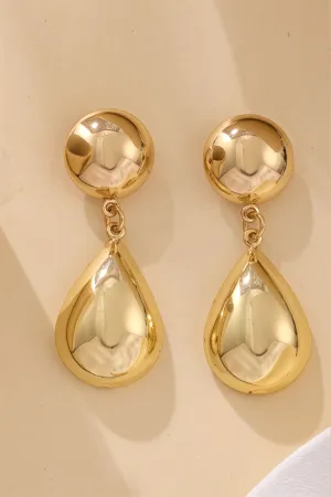 Puffy Teardrop Dome Earrings