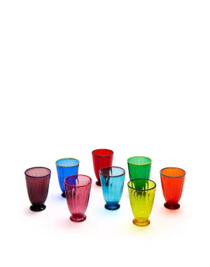 Rainbow Glasses Set of 8