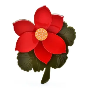 Retro Flower Acrylic Brooches