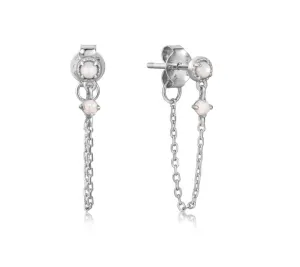 Rising Star - Mother of Pearl and Kyoto Opal Chain Drop Earrings