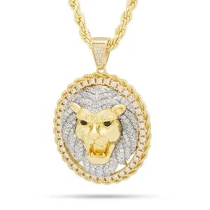 Roaring Lion Medallion Necklace