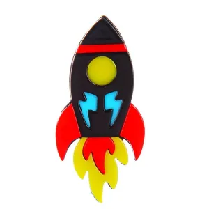 Rocket Acrylic Brooch