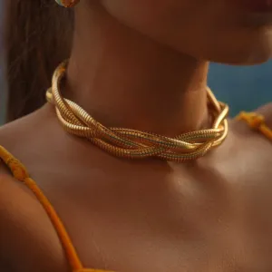 Rope Chunky Triple Layered Choker