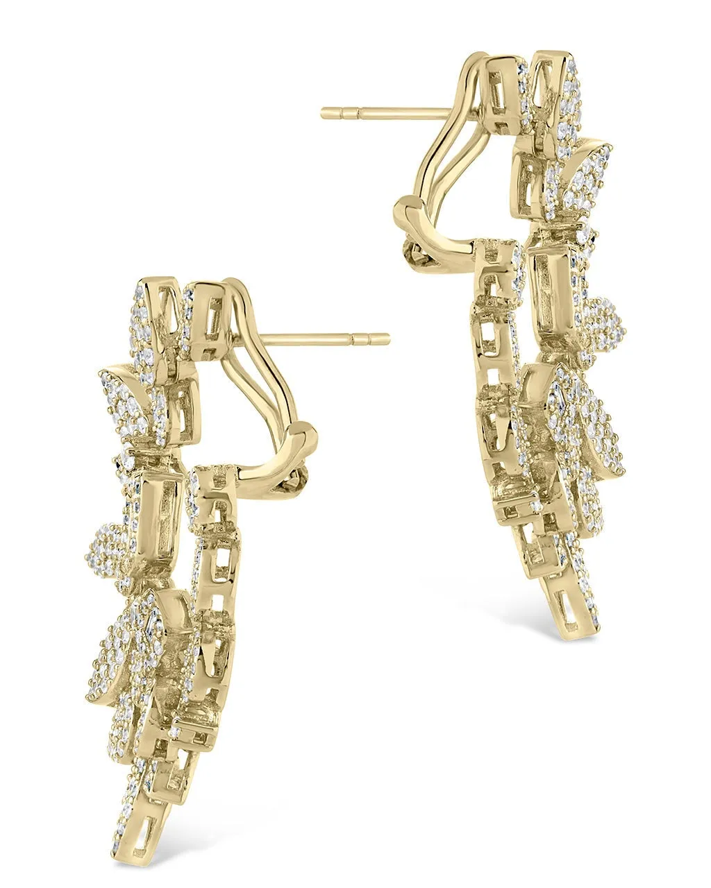 Rosie CZ Drop Stud Earrings