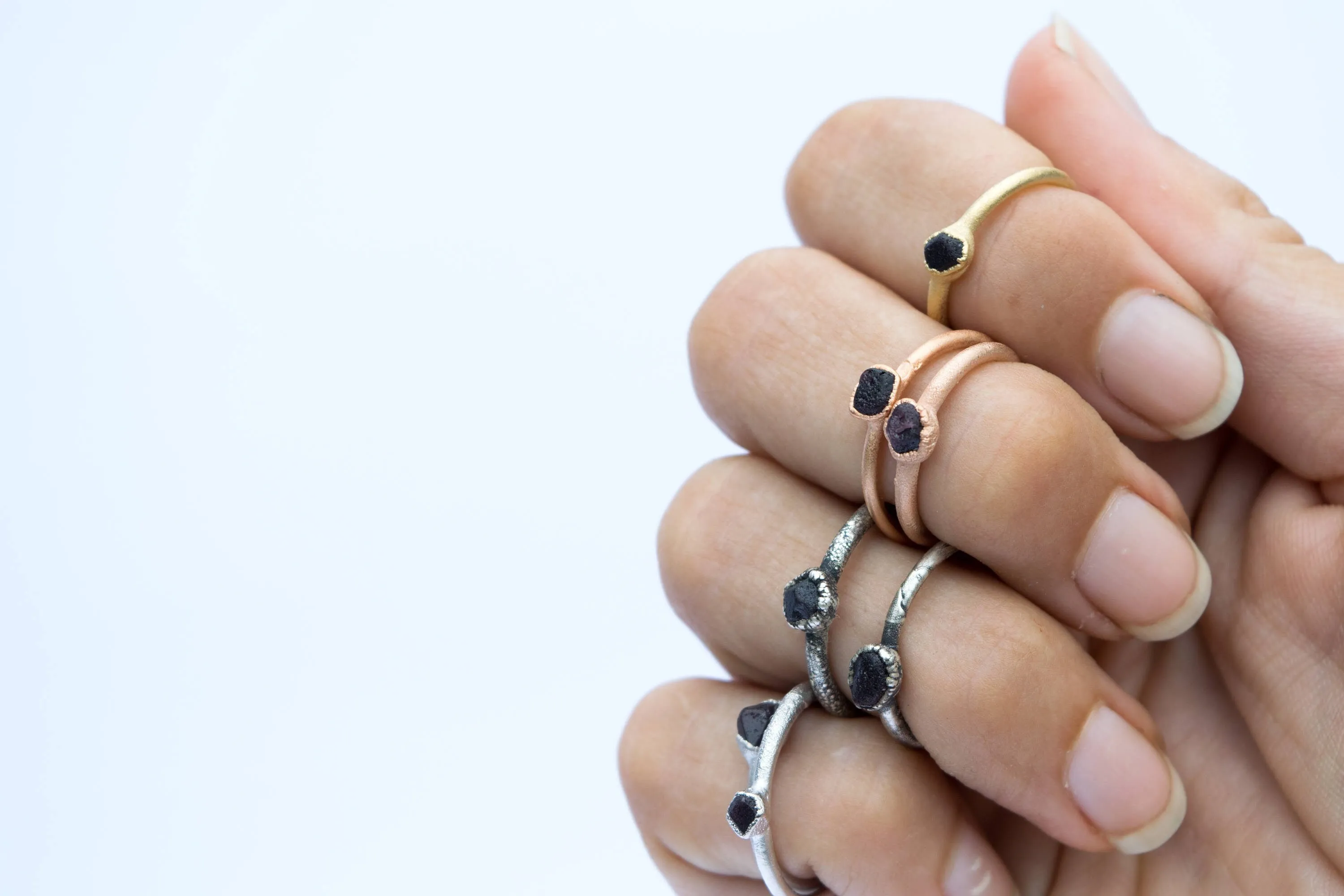 SALE Raw garnet ring | Deep Red Garnet ring