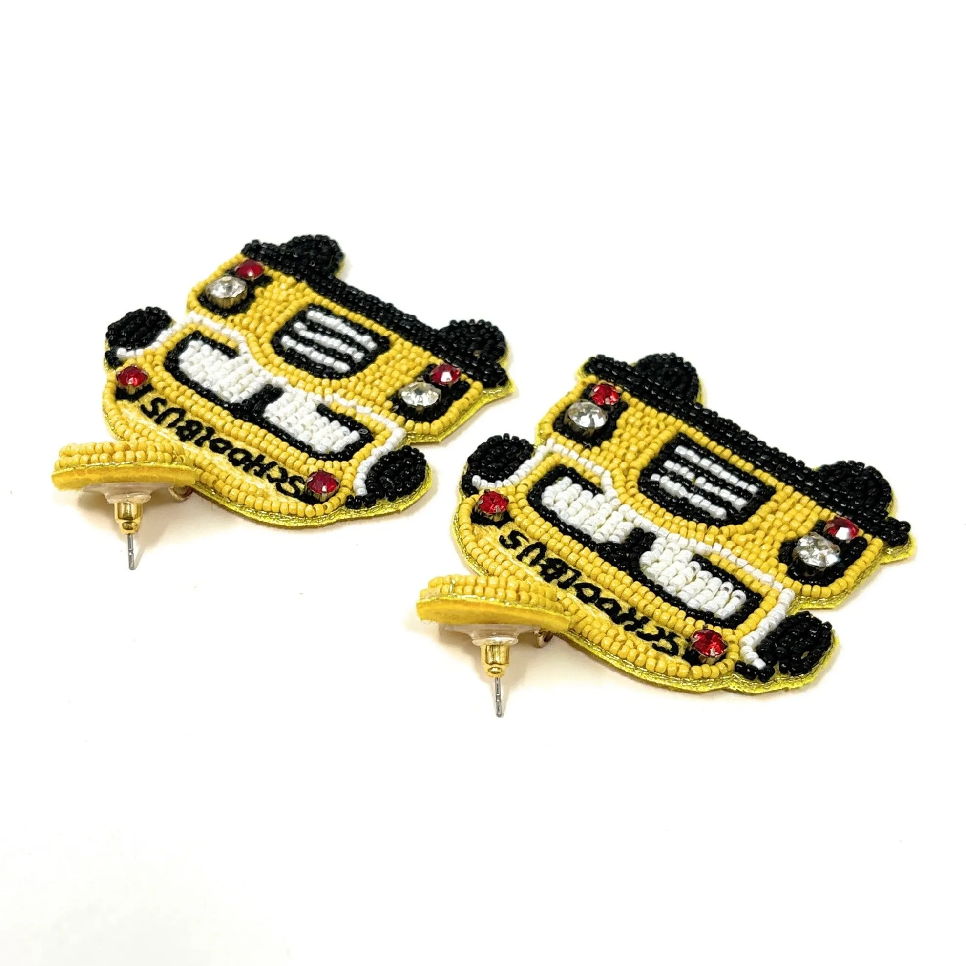 School Bus Beaded Earrings