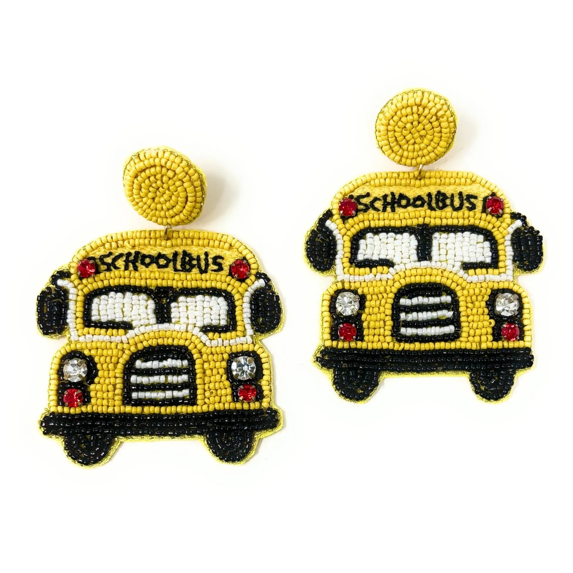 School Bus Beaded Earrings