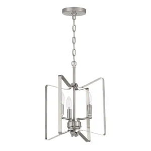 Shayna 3 Light Convertible Semi Flush in Brushed Polished Nickel