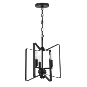 Shayna 3 Light Convertible Semi Flush in Flat Black