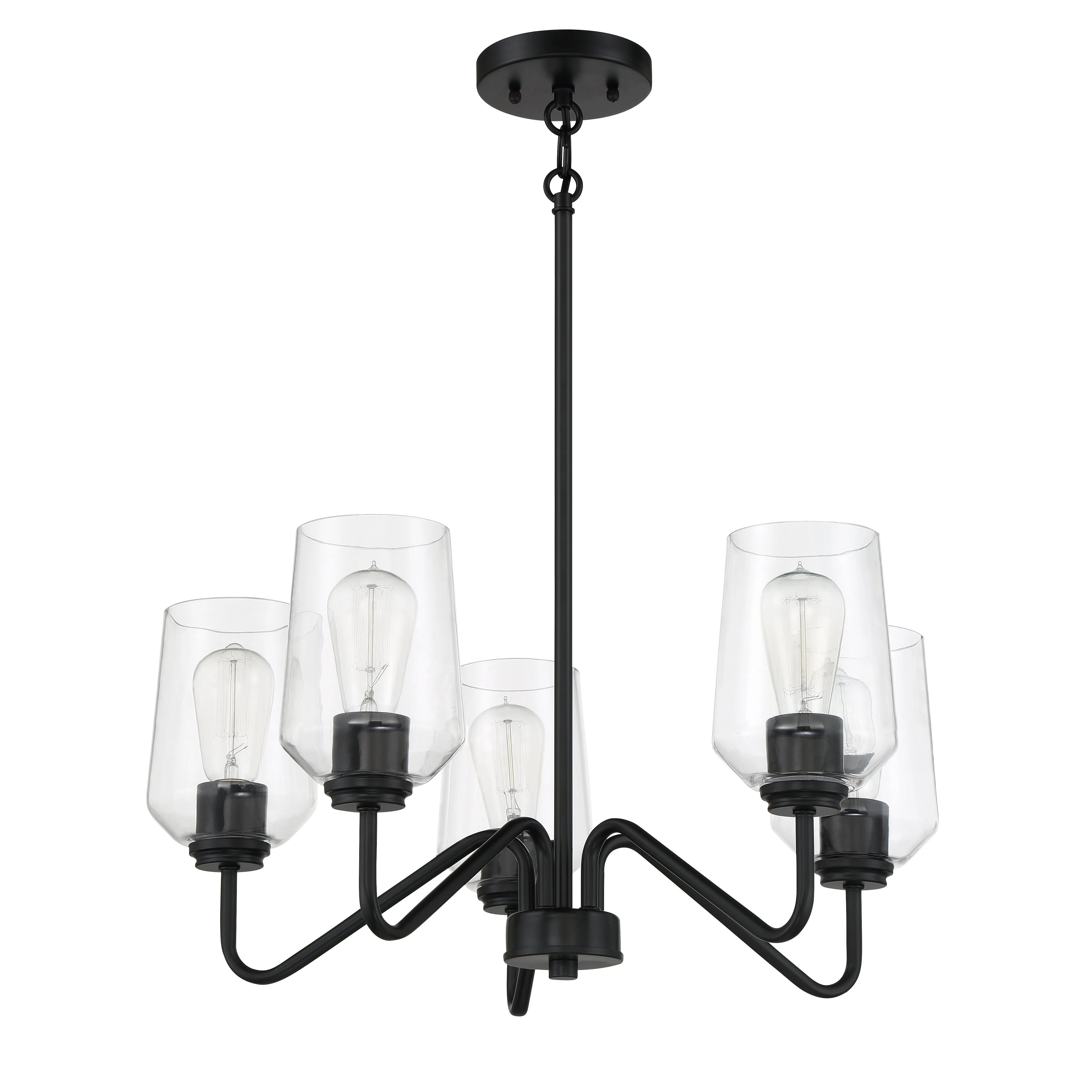 Shayna 5 Light Chandelier in Flat Black