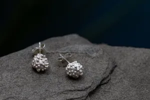 Silver Coral Studs