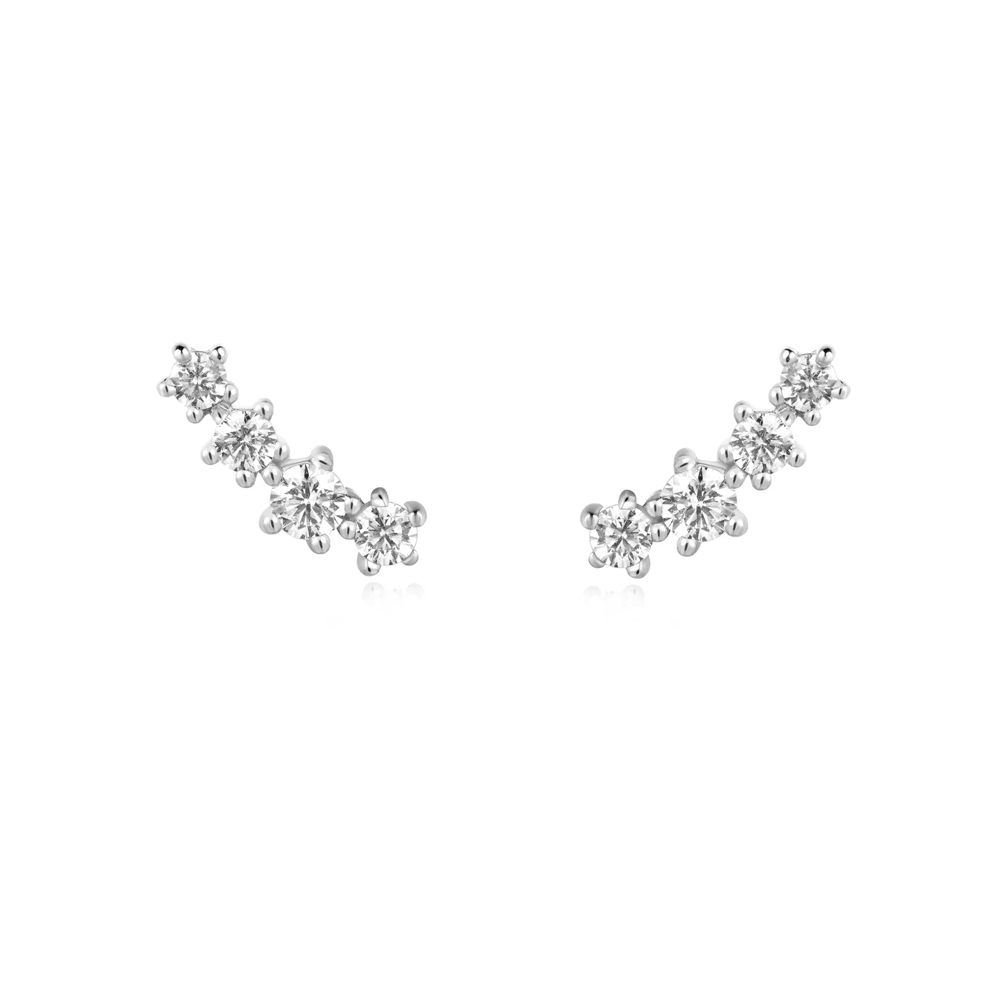 Silver Sparkle Climber Studs