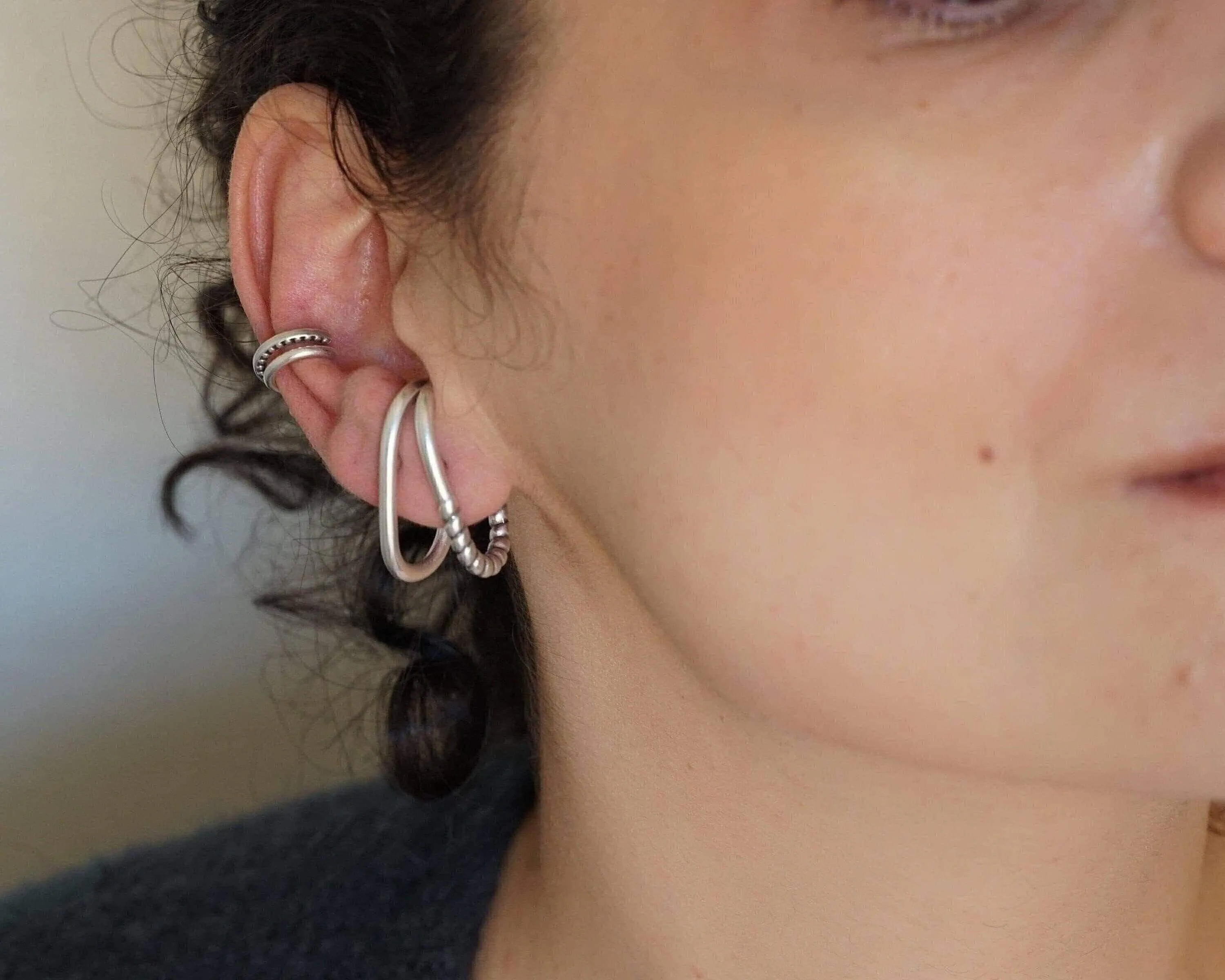 Single Silver Ear Cuff