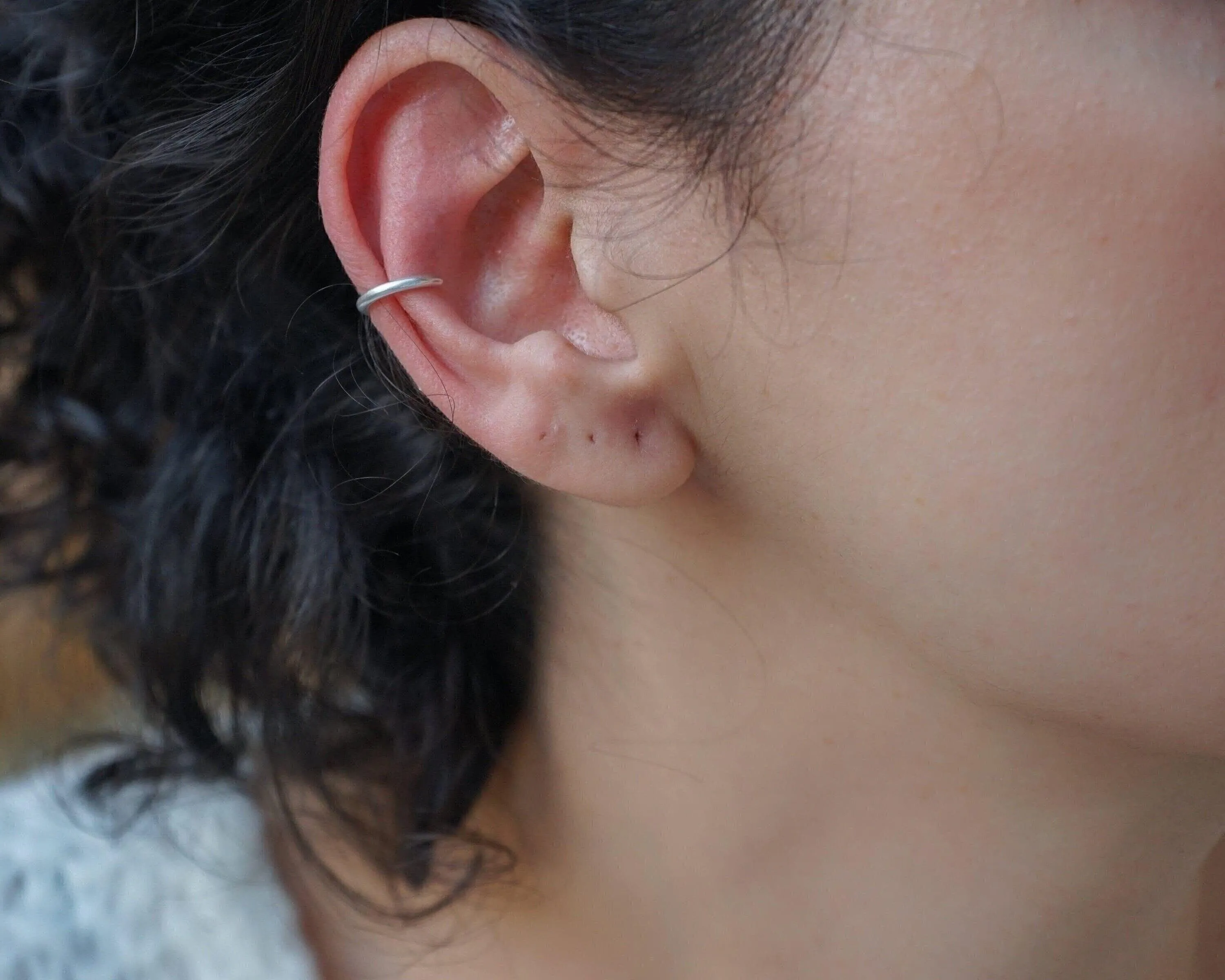 Single Silver Ear Cuff