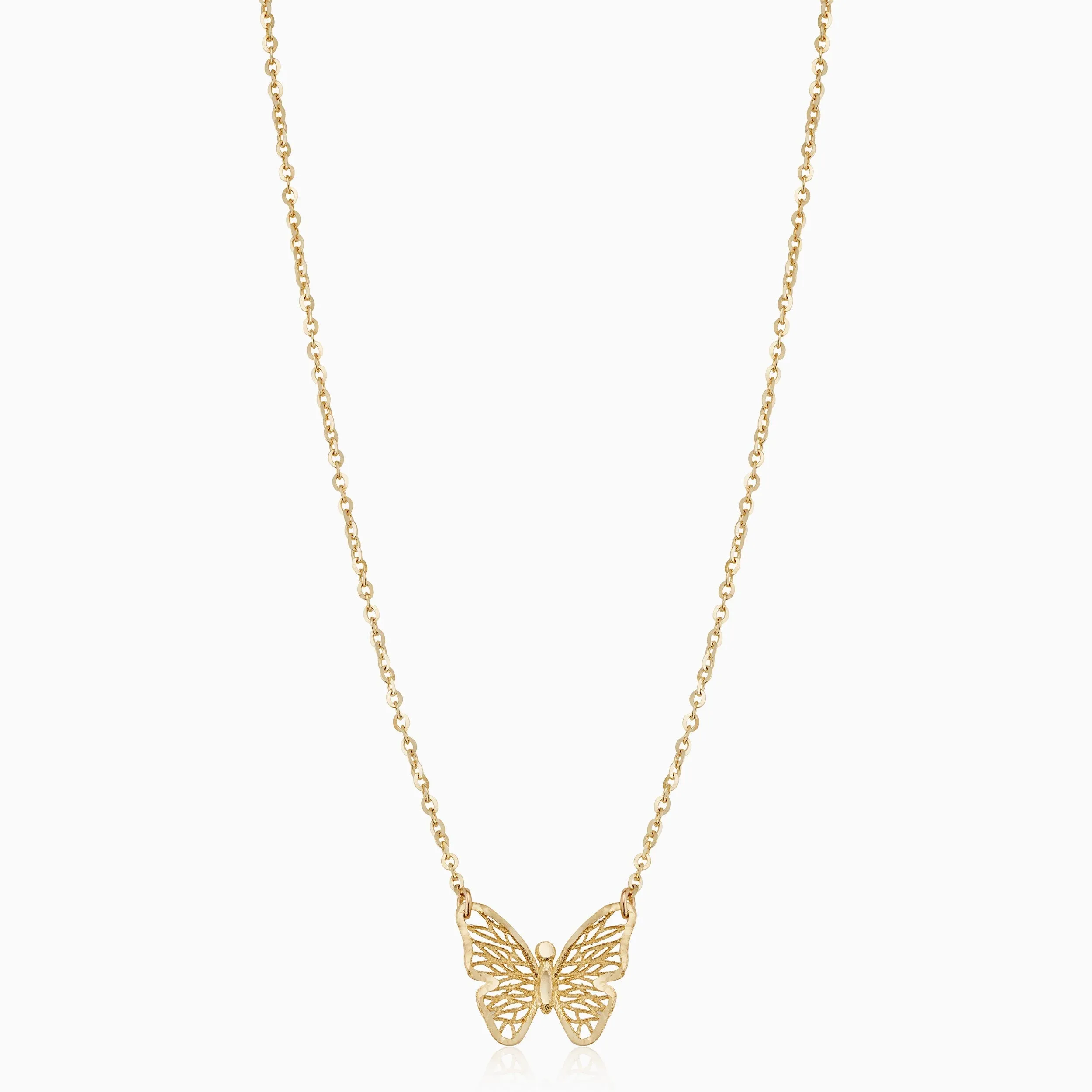 Social Butterfly Pendant Necklace