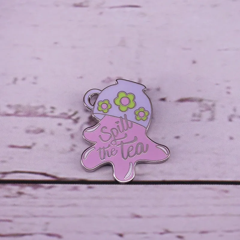 Spill the Tea Enamel Pin