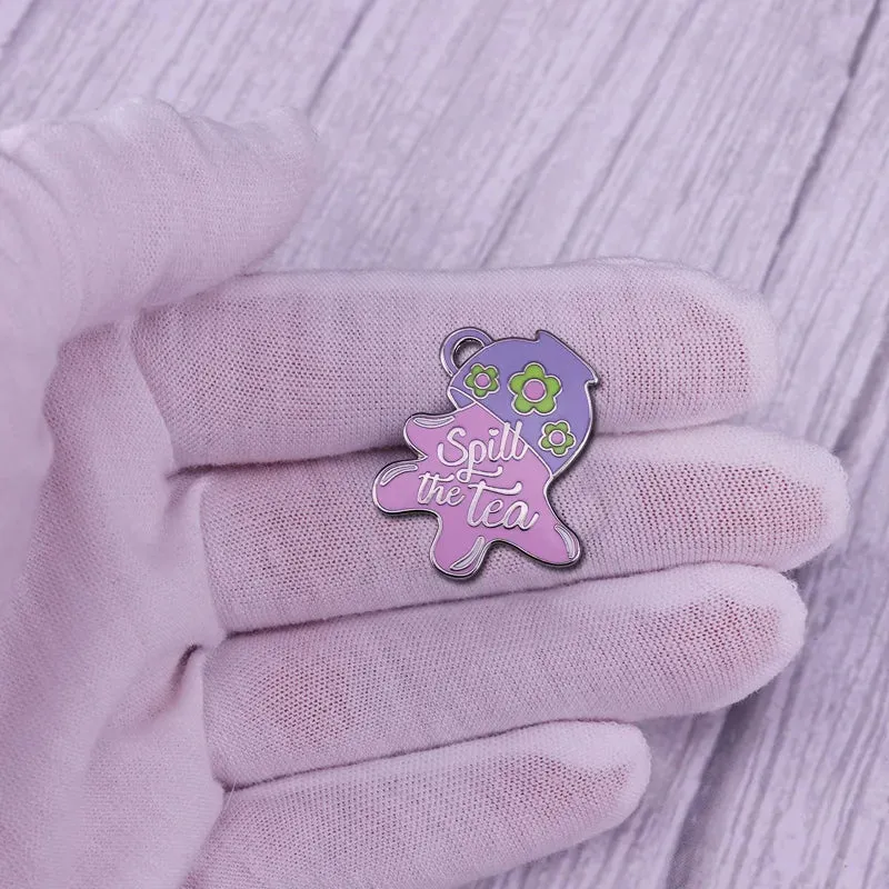 Spill the Tea Enamel Pin