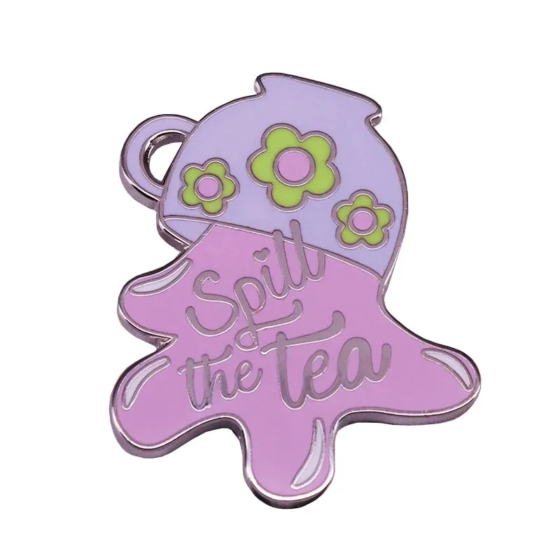 Spill the Tea Enamel Pin