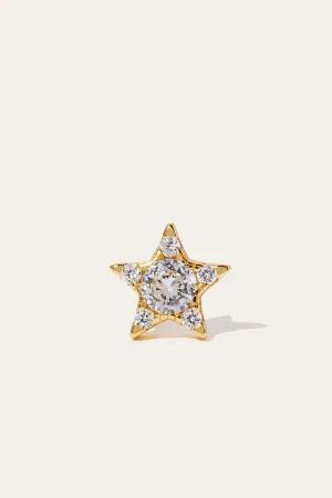 Star gold vermeil stud