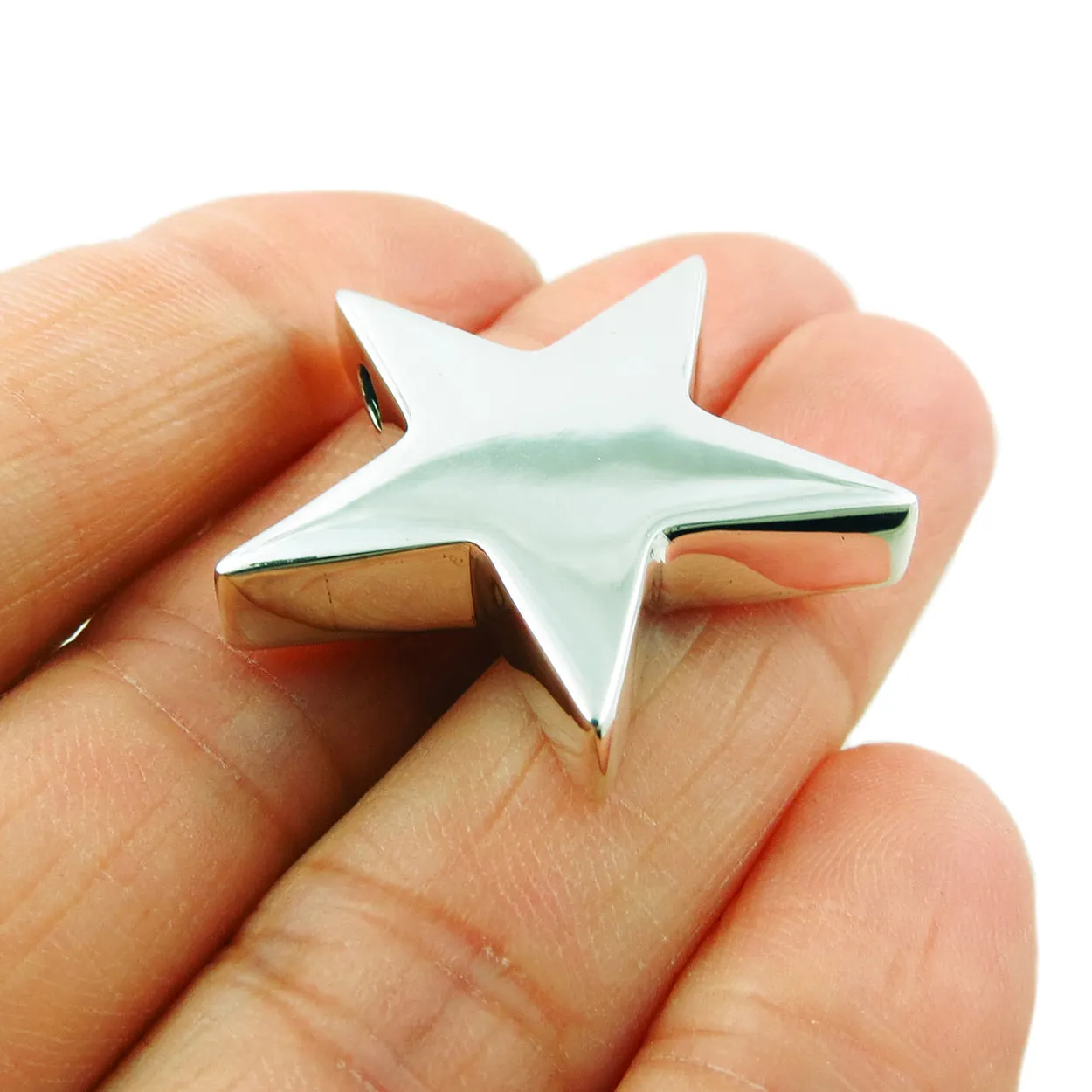 Sterling 925 Silver Three Dimensional Celestial Star Pendant