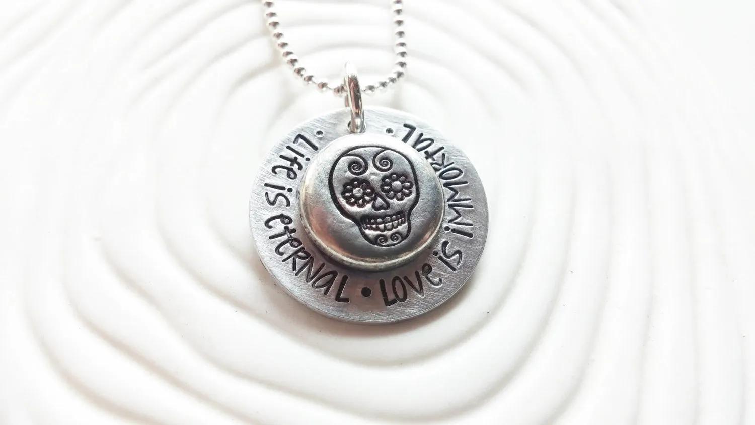 Sugar Skull Necklace | Life Is Eternal Love Is Immortal