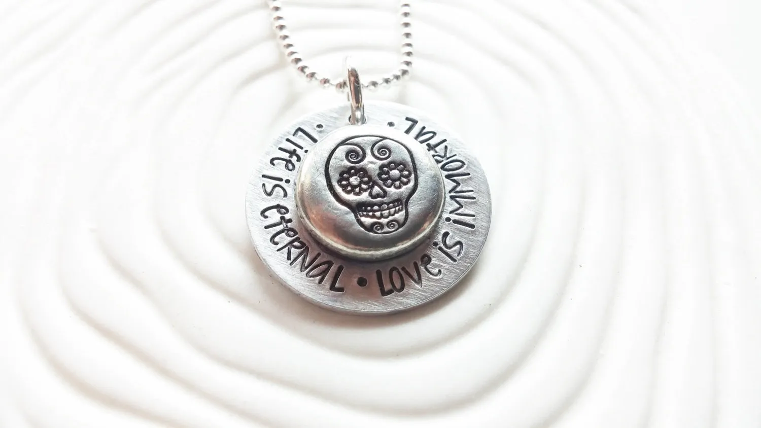 Sugar Skull Necklace | Life Is Eternal Love Is Immortal