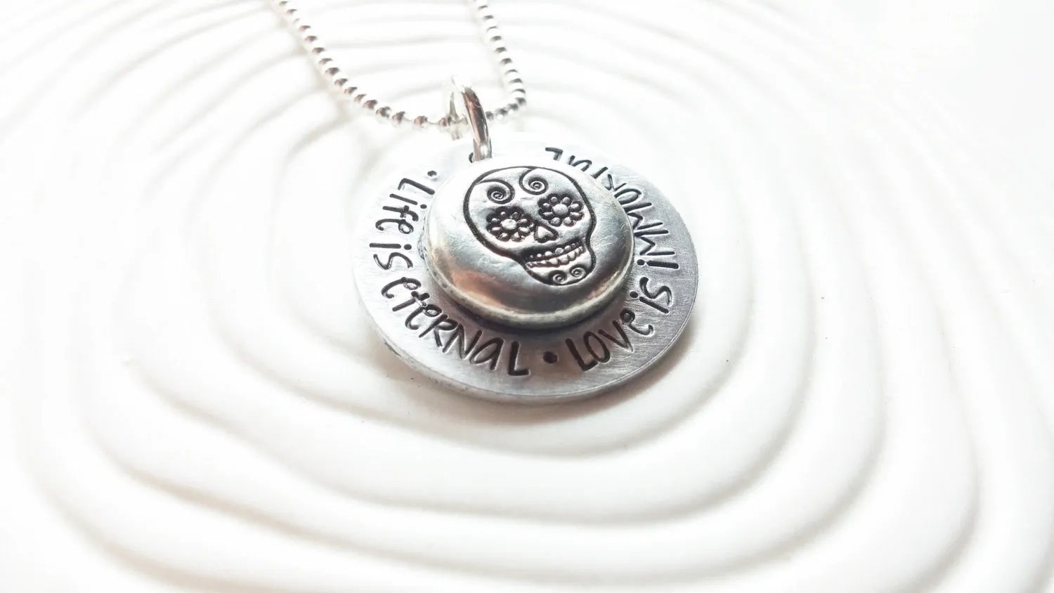 Sugar Skull Necklace | Life Is Eternal Love Is Immortal