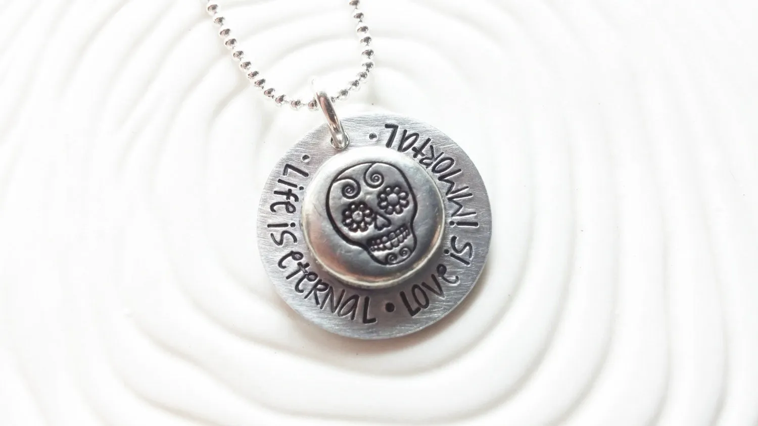 Sugar Skull Necklace | Life Is Eternal Love Is Immortal