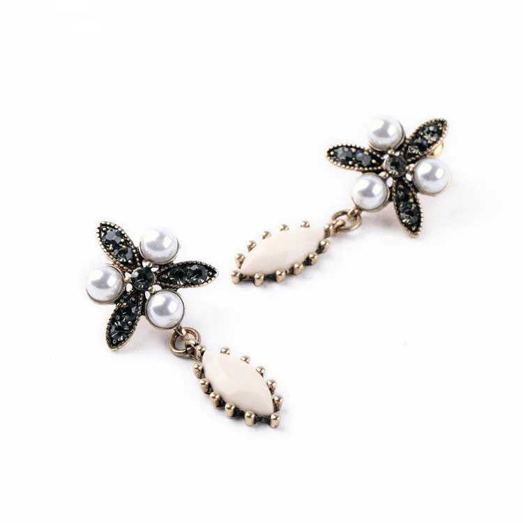 Summer Hot Sale Ms Chic Party Jewelry Latest Simulated Pearls Clover Brand Earrings