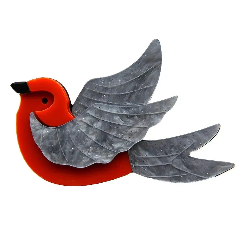 Sweet Birds Acrylic Brooches