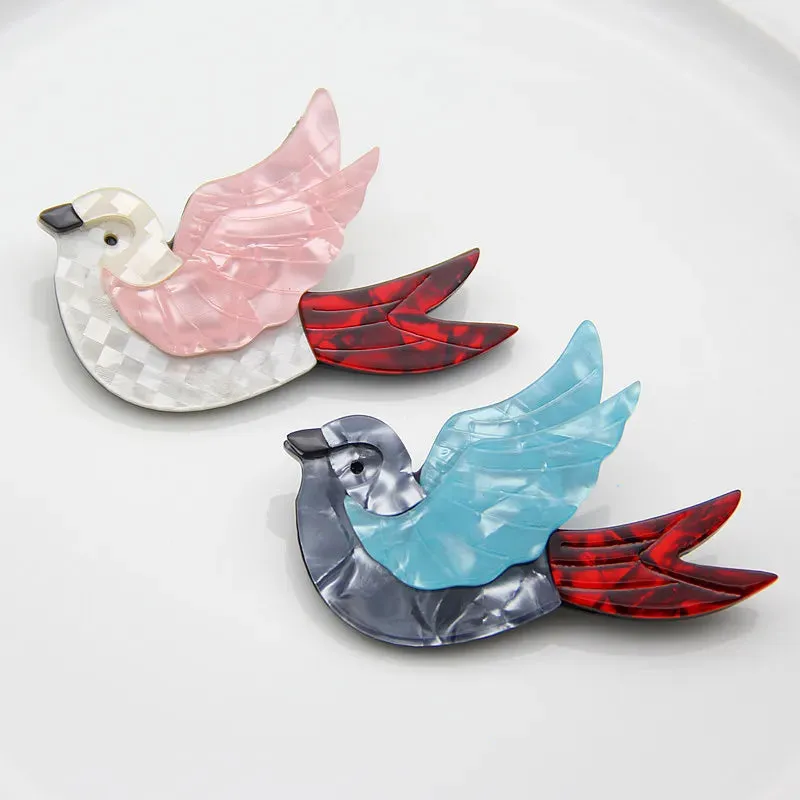 Sweet Birds Acrylic Brooches