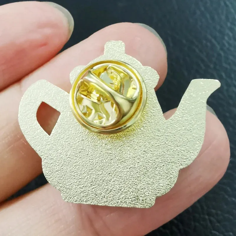 Tea Helps Teapot Enamel Pin