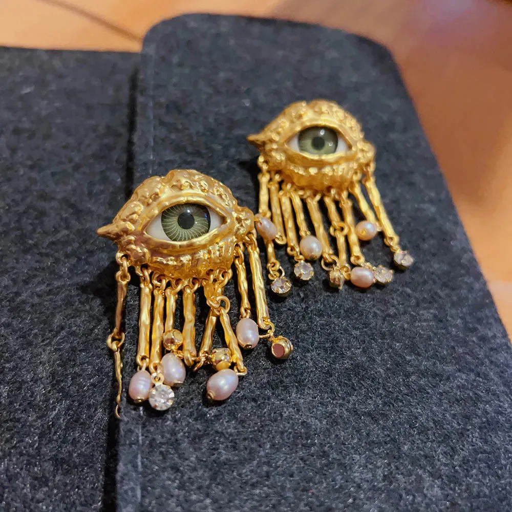 The Eye Pearl Tears Brooch, Ring, Stud Earrings