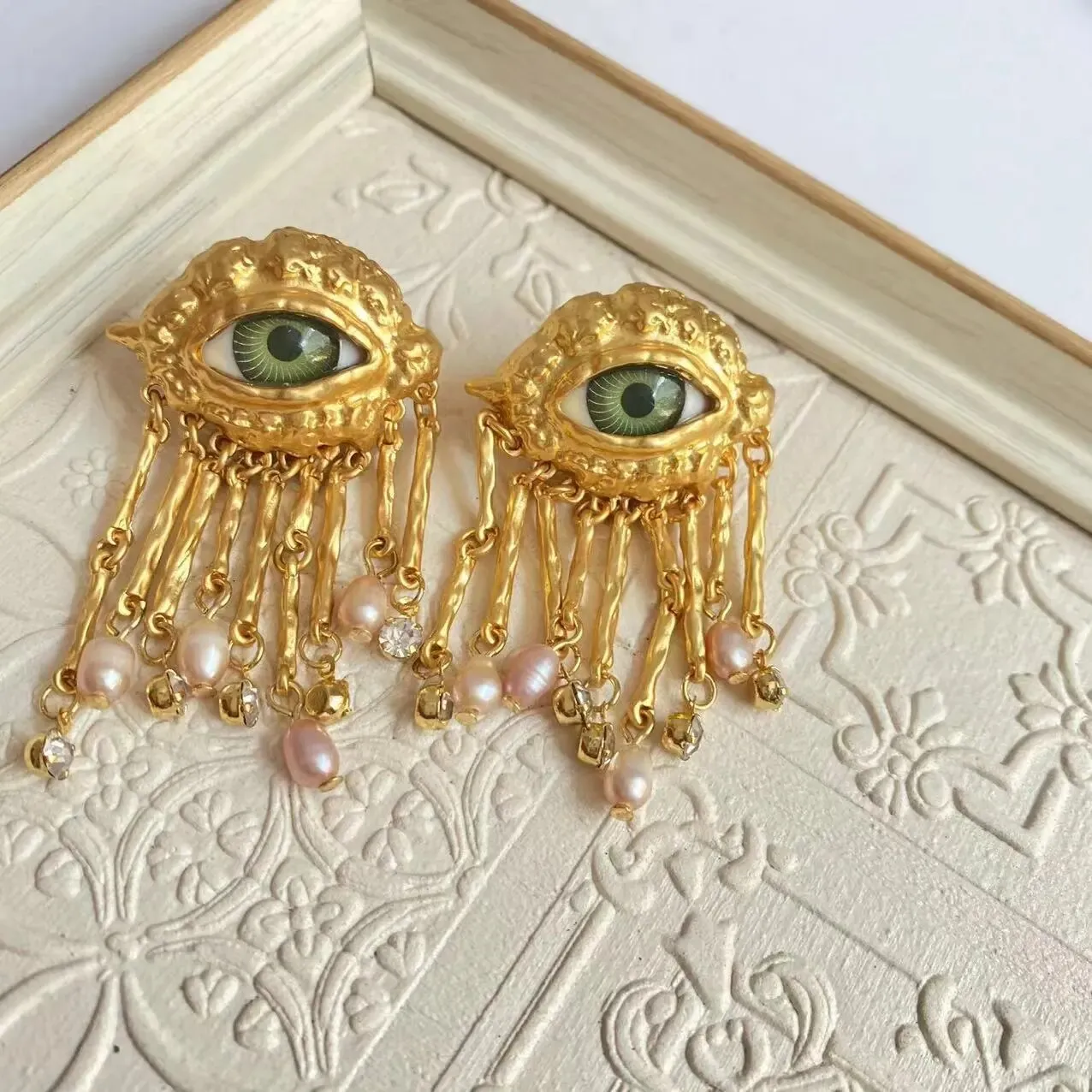 The Eye Pearl Tears Brooch, Ring, Stud Earrings