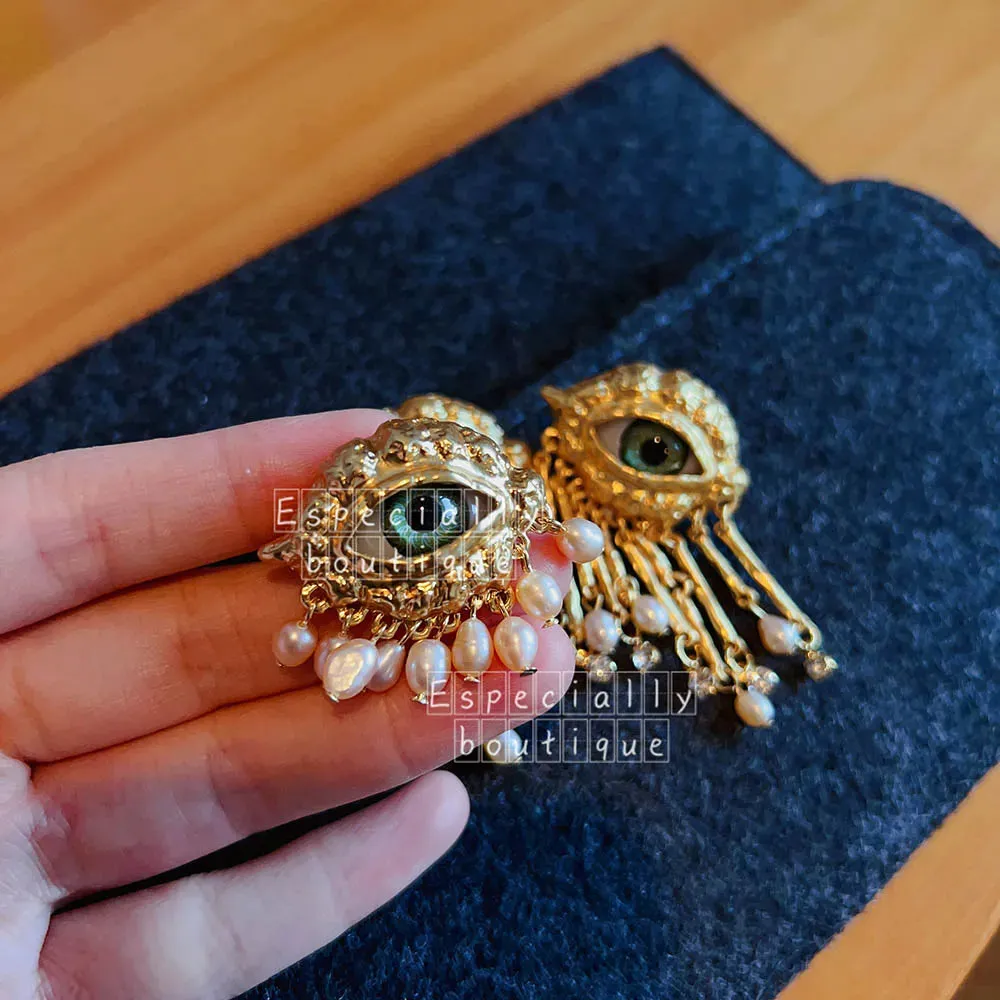 The Eye Pearl Tears Brooch, Ring, Stud Earrings