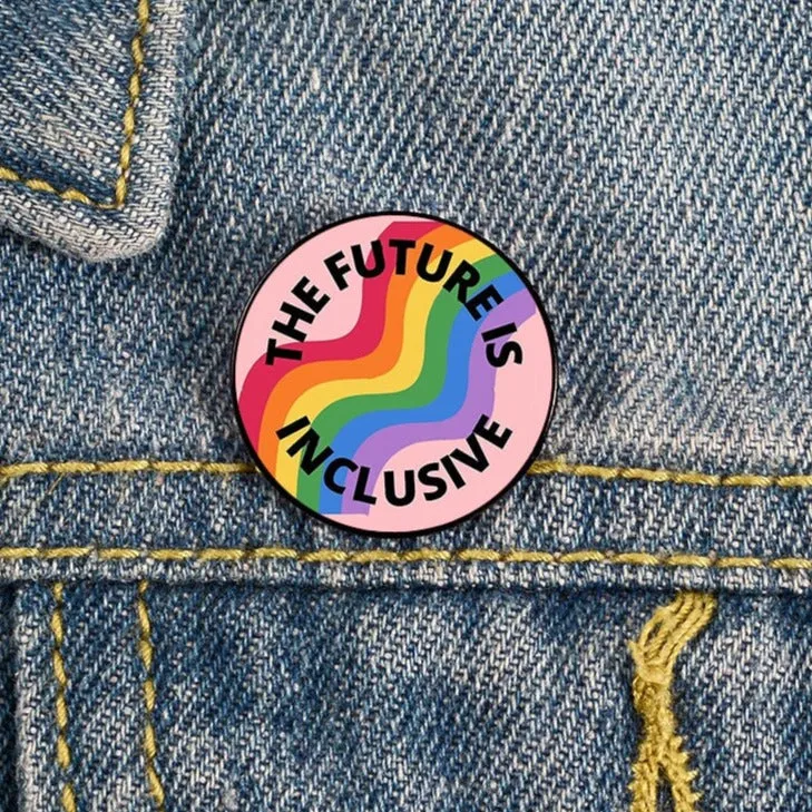 The Future Is Inclusive Pride Rainbow Lapel Pin